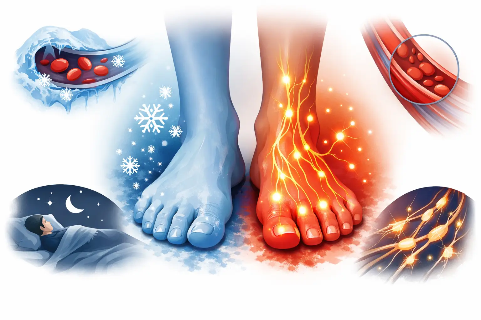 Cold Feet and Tingling: Circulation or Neuropathy?