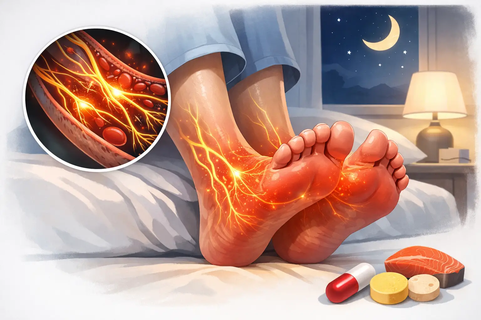 Why Feet Burn More at Night in Neuropathy