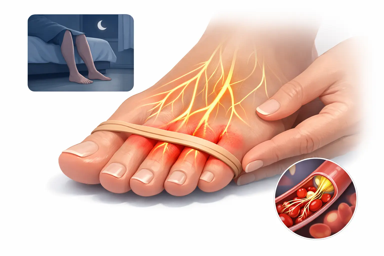Rubber Band Feeling Around Toes Explained